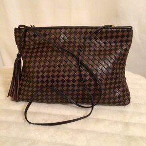 Myers Black and Tan Leathers Bag